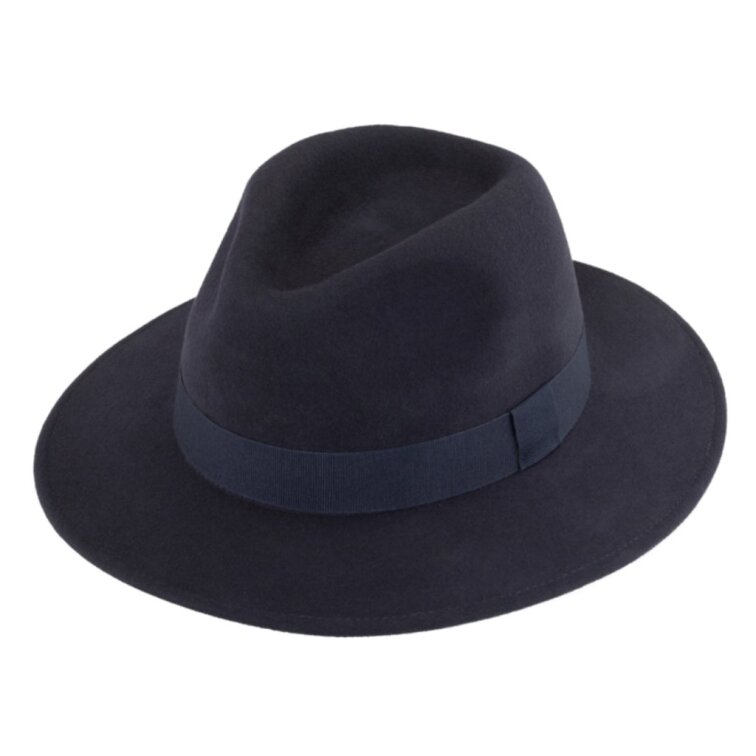 Elegantní modrý klobouk fedora – Fiebig