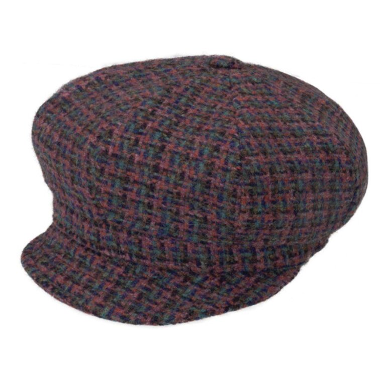 Dámská zimní vlněná bekovka Khaki - Harris Tweed