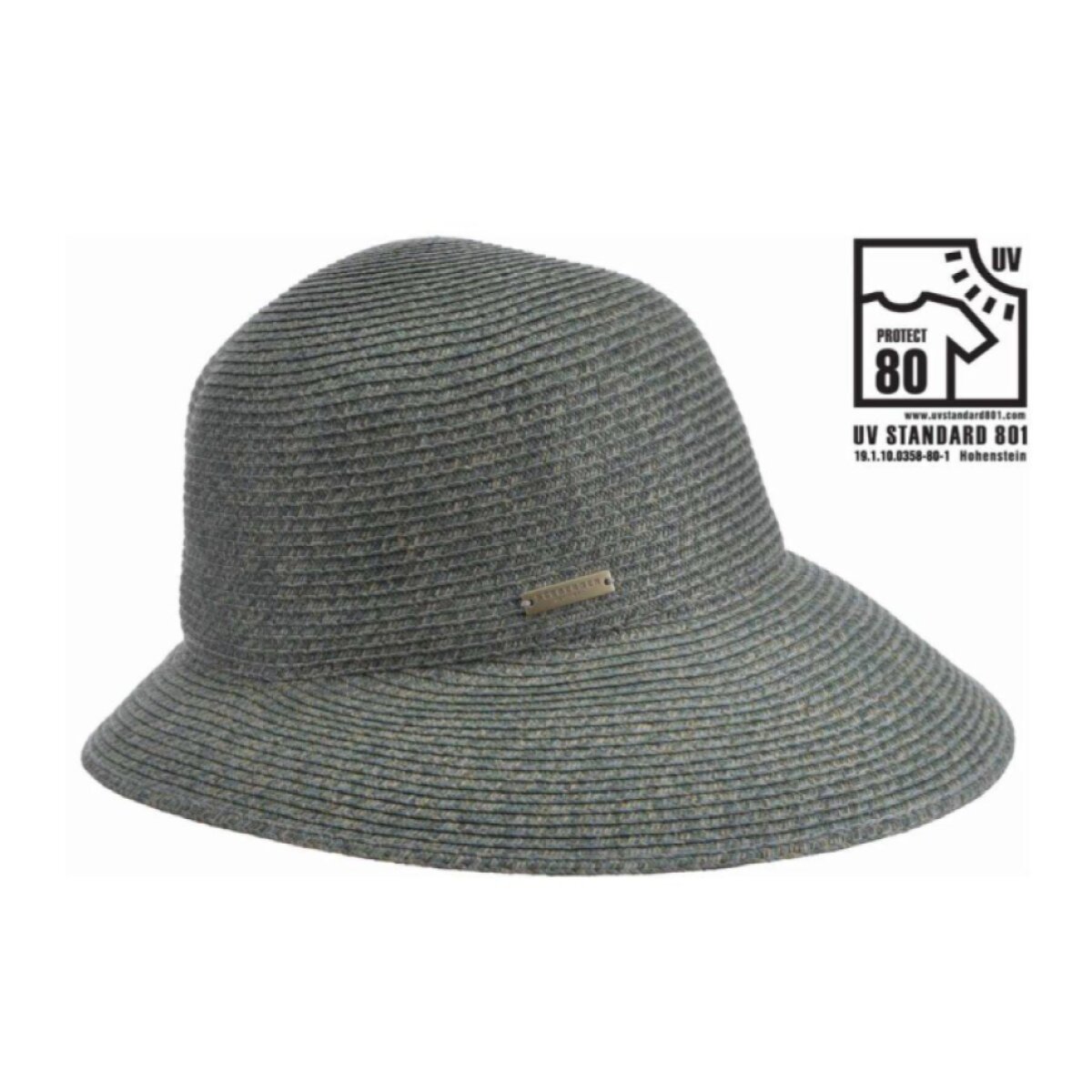 Letní dámský zelený klobouk cloche s UV ochranou