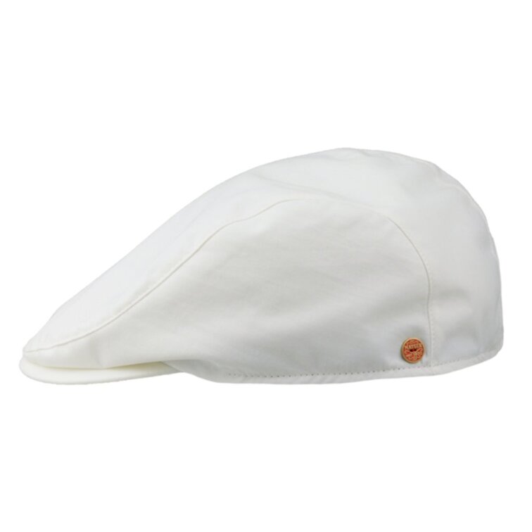 Pánská bílá bekovka - Mayser Matteo - COOLMAX® (UV ochrana 80)