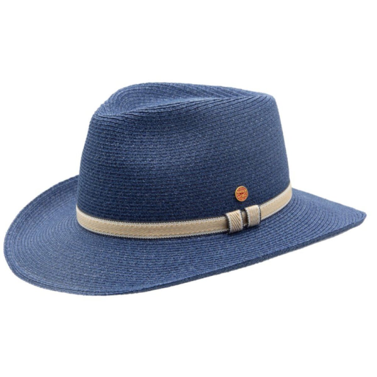 Letní modrý fedora klobouk - Mayser Maxwell UV 80