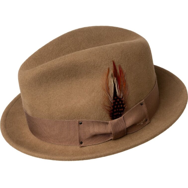 Bailey Tino – hnědý vlněný klobouk trilby