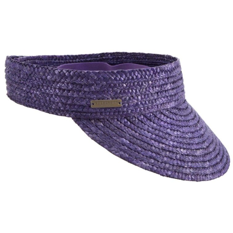 Slaměný fialový kšilt proti slunci