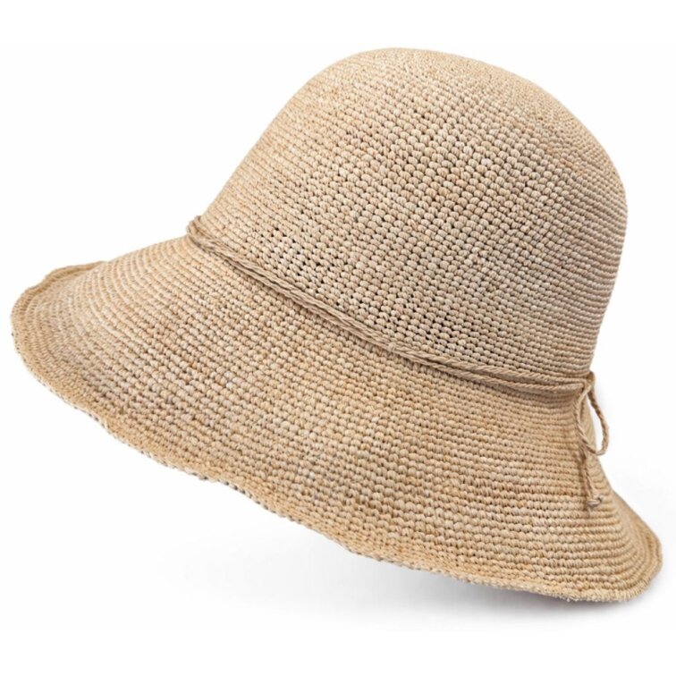 Dámský letní nemačkavý slaměný klobouk - Crochet Fiebig