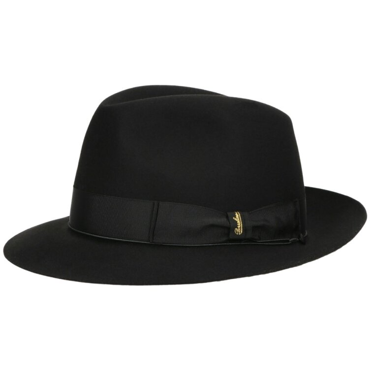 Luxusní černý klobouk Borsalino - Beaver Castor Borsalino