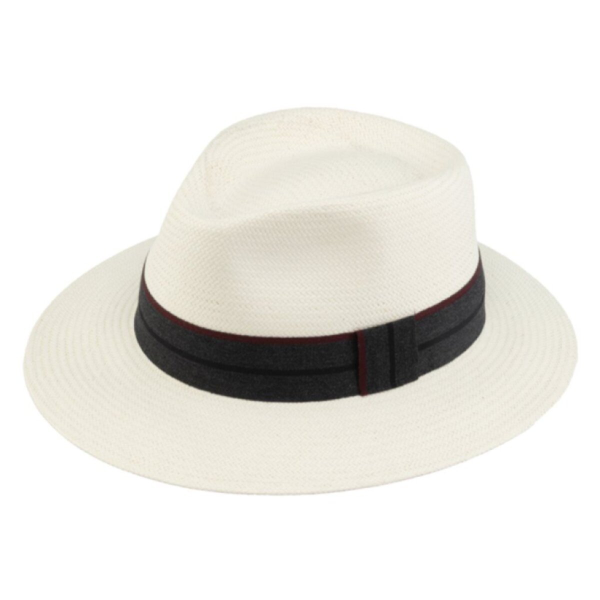 Letní bílý fedora klobouk od Fiebig - Traveller Toyo