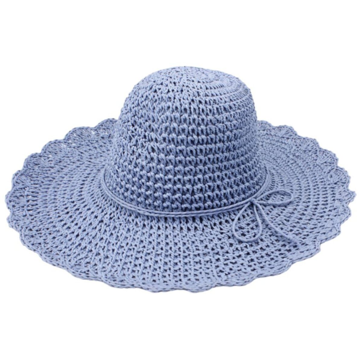 Dámský modrý letní klobouk - s tvarovatelnou krempou