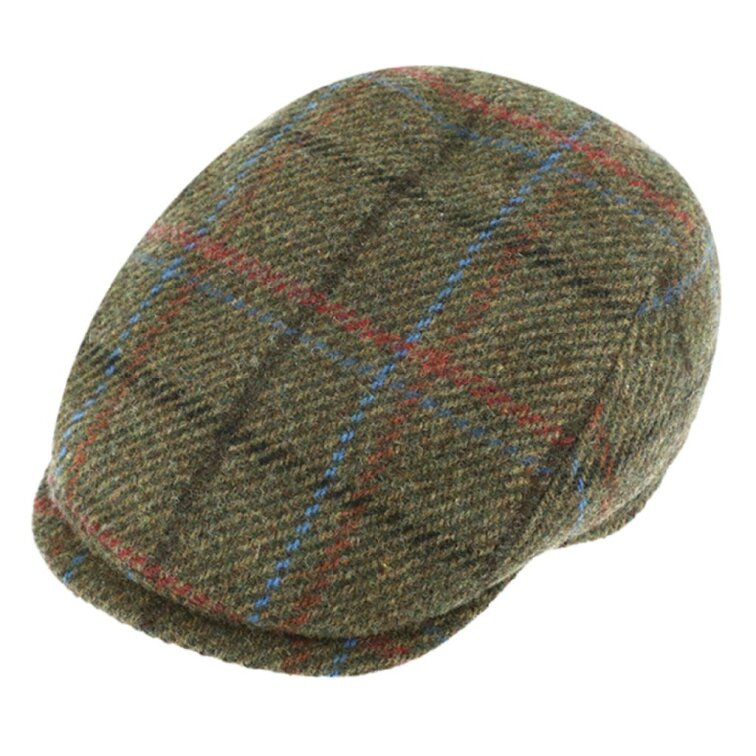 Pánská zelená vlněná kostkovaná bekovka - Fiebig