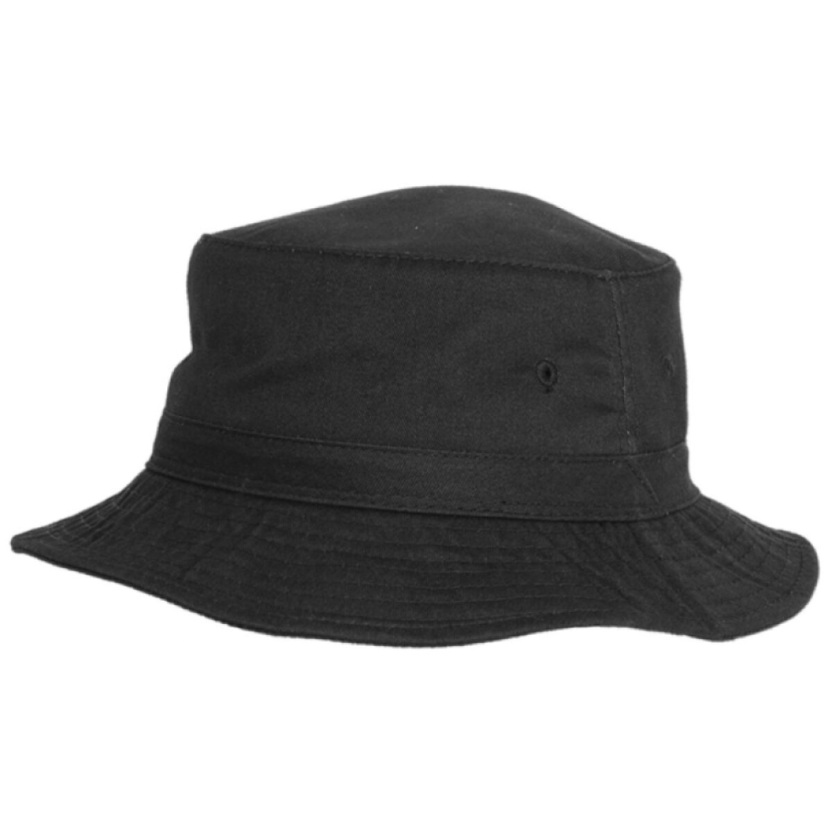 Bavlněný Bucket klobouk černý – letní klobouk s UV ochranou 50+ Faustmann
