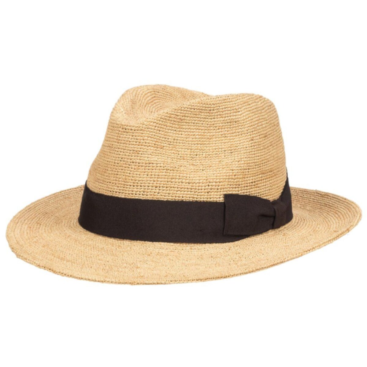 Slaměná fedora Scippis Rivera s hnědou stuhou