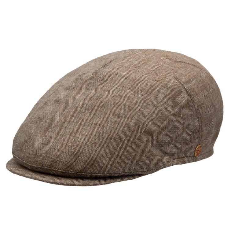 Pánská letní hnědá lněná bekovka - Mayser Sidney