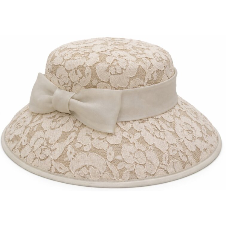 Dámský sisalový klobouk s krajkou Marone – béžový