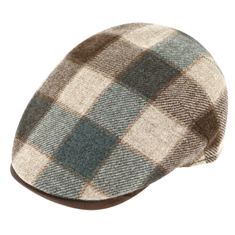 Pánská kostkovaná vlněná bekovka - Fiebig