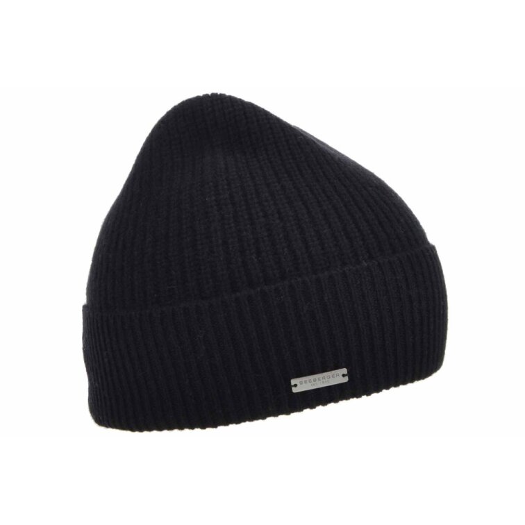 Kašmírová černá čepice od Seeberger