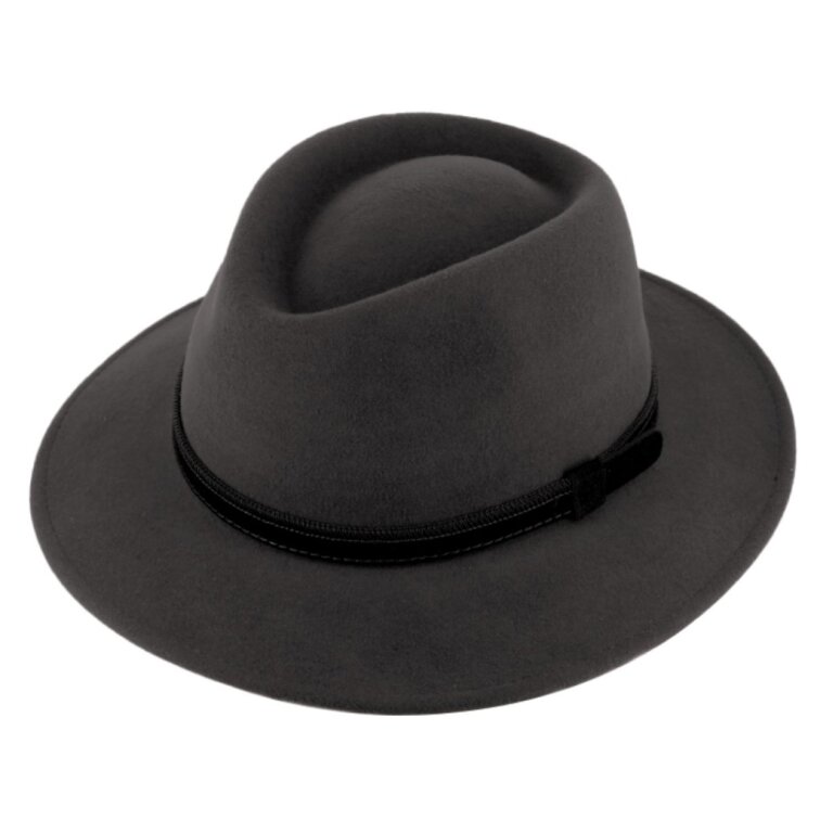 Kašmírový šedý cestovní klobouk Fiebig