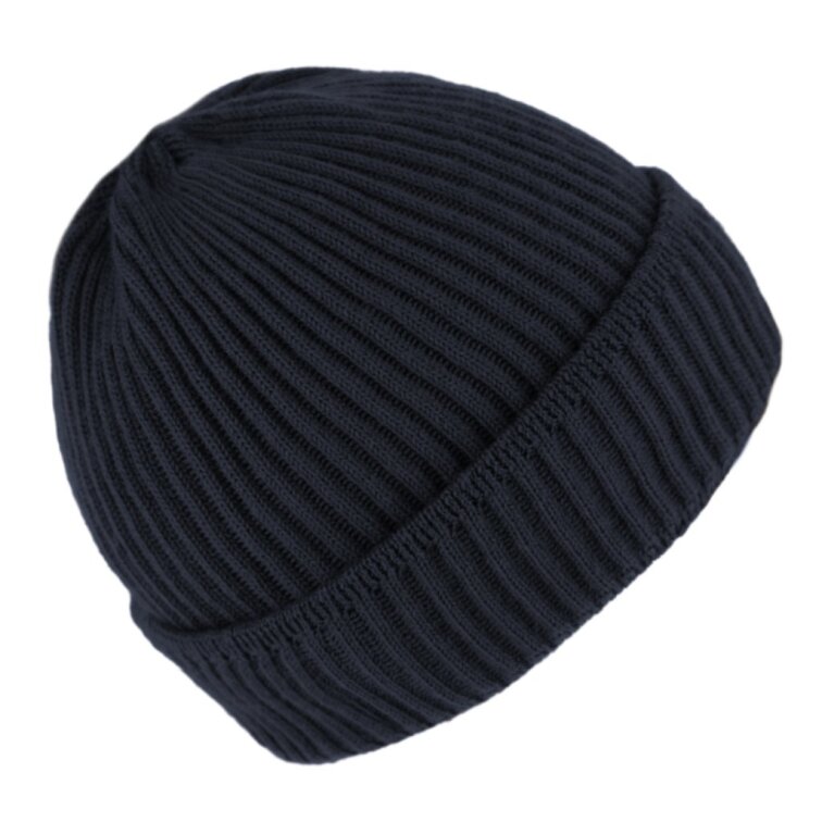 Tmavě modrá čepice Fiebig - 100 % vlna Merino