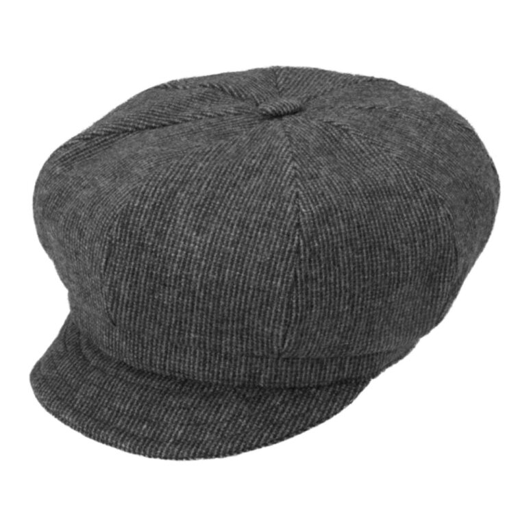 Dámská šedá zimní vlněná bekovka - Shetlandská vlna