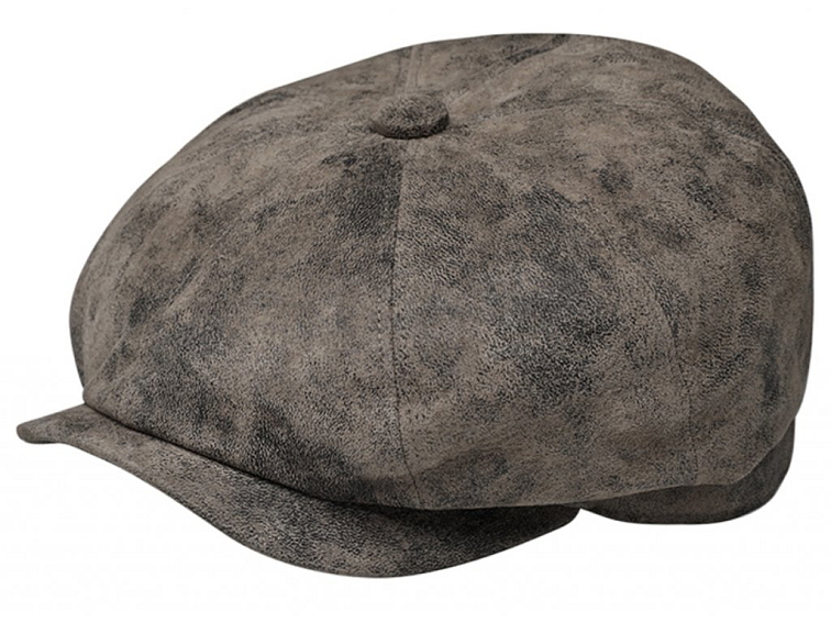 Pánská kožená 8-dílná bekovka s podšívkou - taupe kožená bekovka