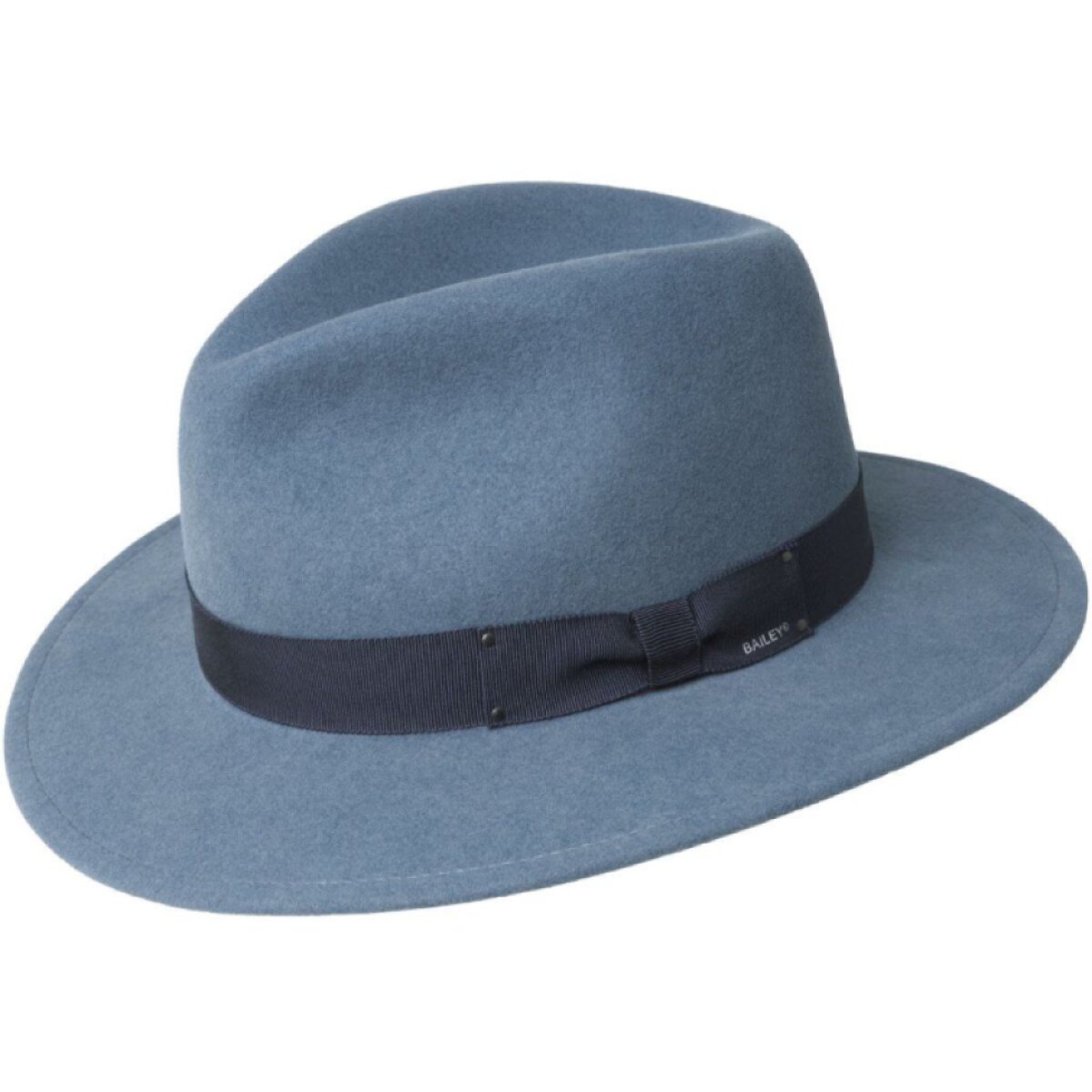 Cestovní modrý nemačkavý vlněný klobouk - Curtis LiteFelt®