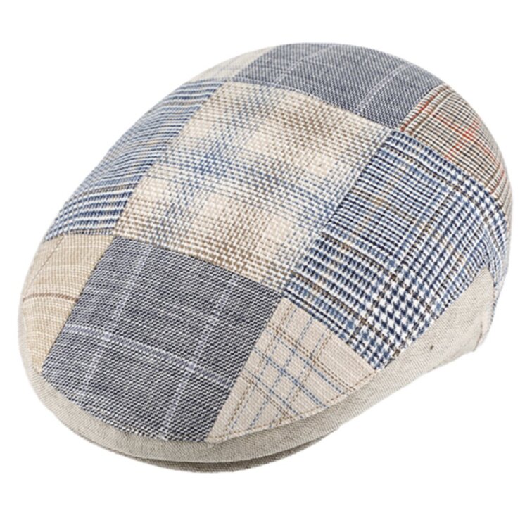 Letní patchwork bekovka z bavlny a lnu