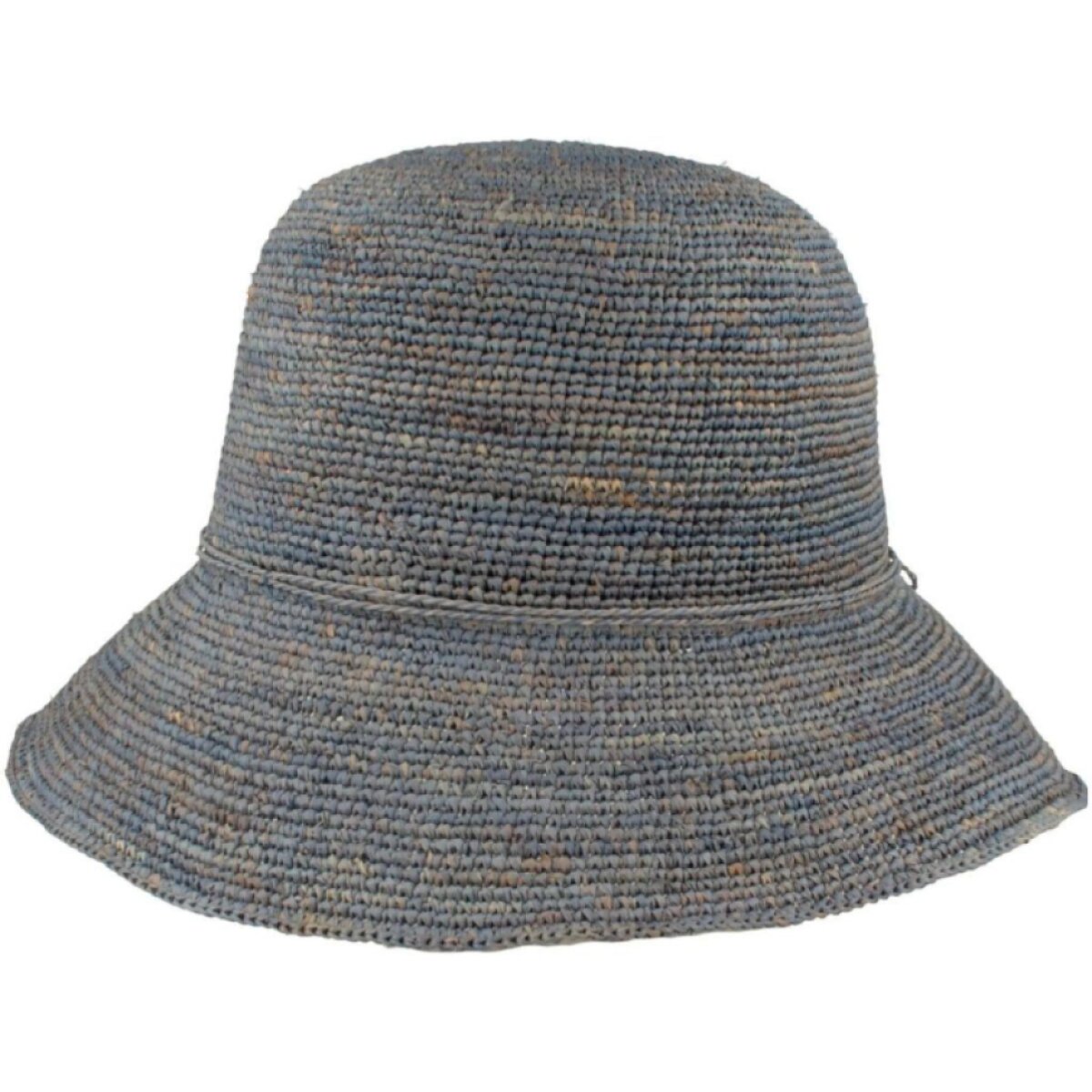 Dámský letní klobouk nemačkavý modrý – Raffia Fiebig
