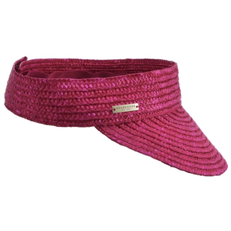 Slaměný malinový kšilt proti slunci