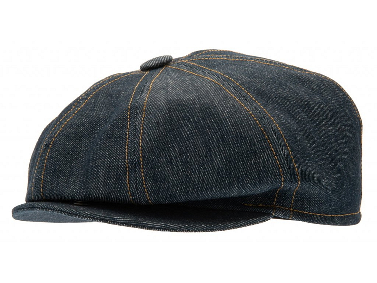 Bavlněná džínová modrá bekovka 8-panel od CTH Ericson - Gustav