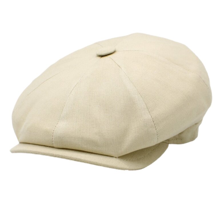 Letní bekovka z bavlny a lnu – béžová