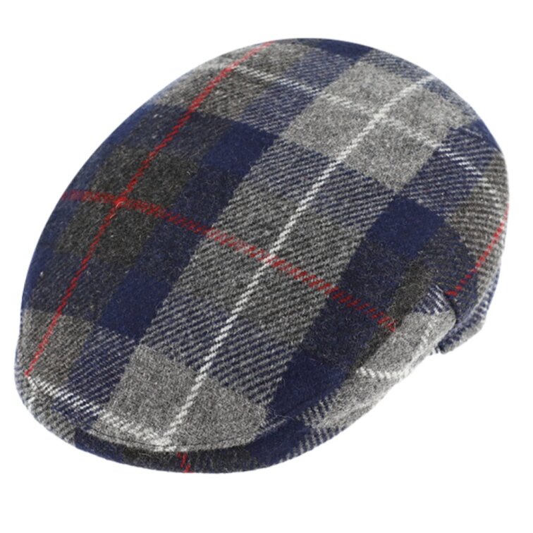 Kostkovaná modrá vlněná bekovka od Fiebig