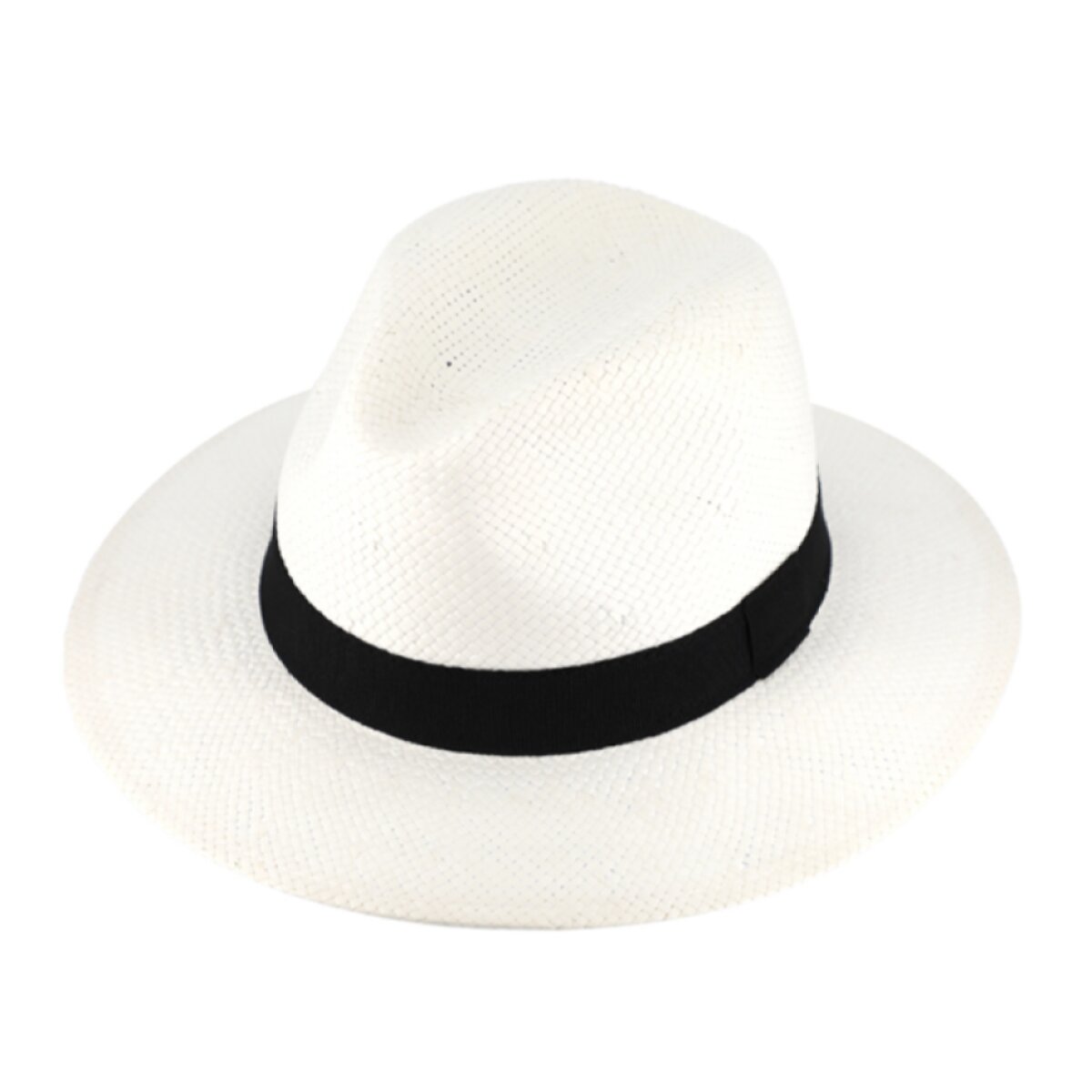 Letní fedora bílý klobouk od Fiebig - Traveller Toyo