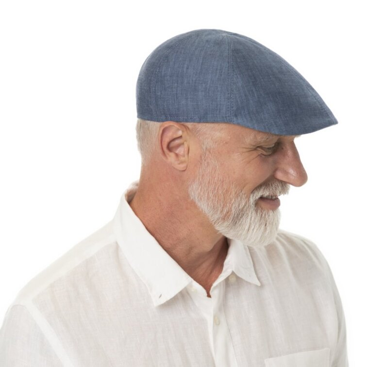 Pánská letní lněná bekovka světle modrá - Mayser Paddy 