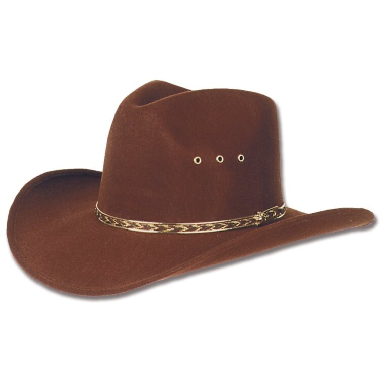 Westernový hnědý klobouk - Kansas