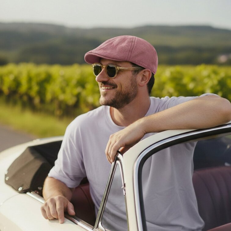 Australská bavlněná letní bekovka Burgundy - CHILLA CAP
