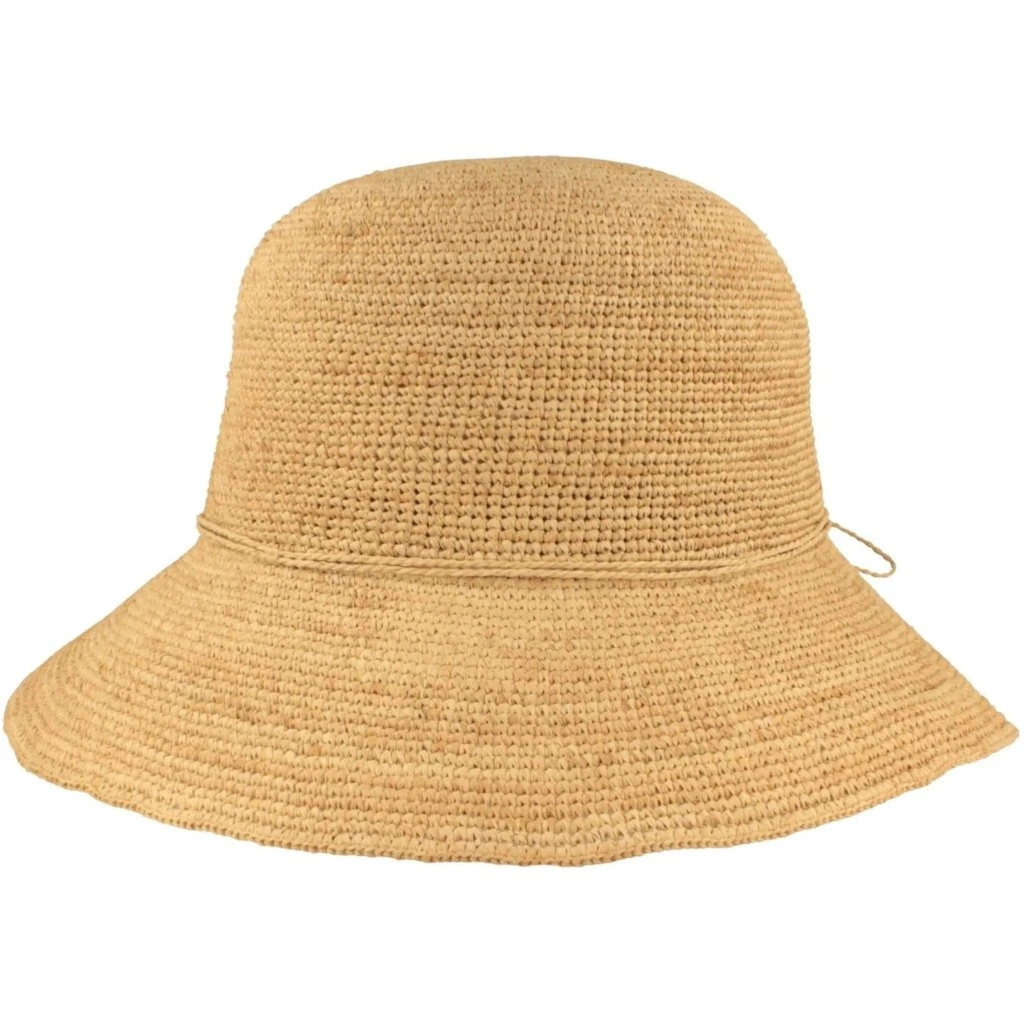 Dámský nemačkavý letní klobouk z raffia slámy – přírodní