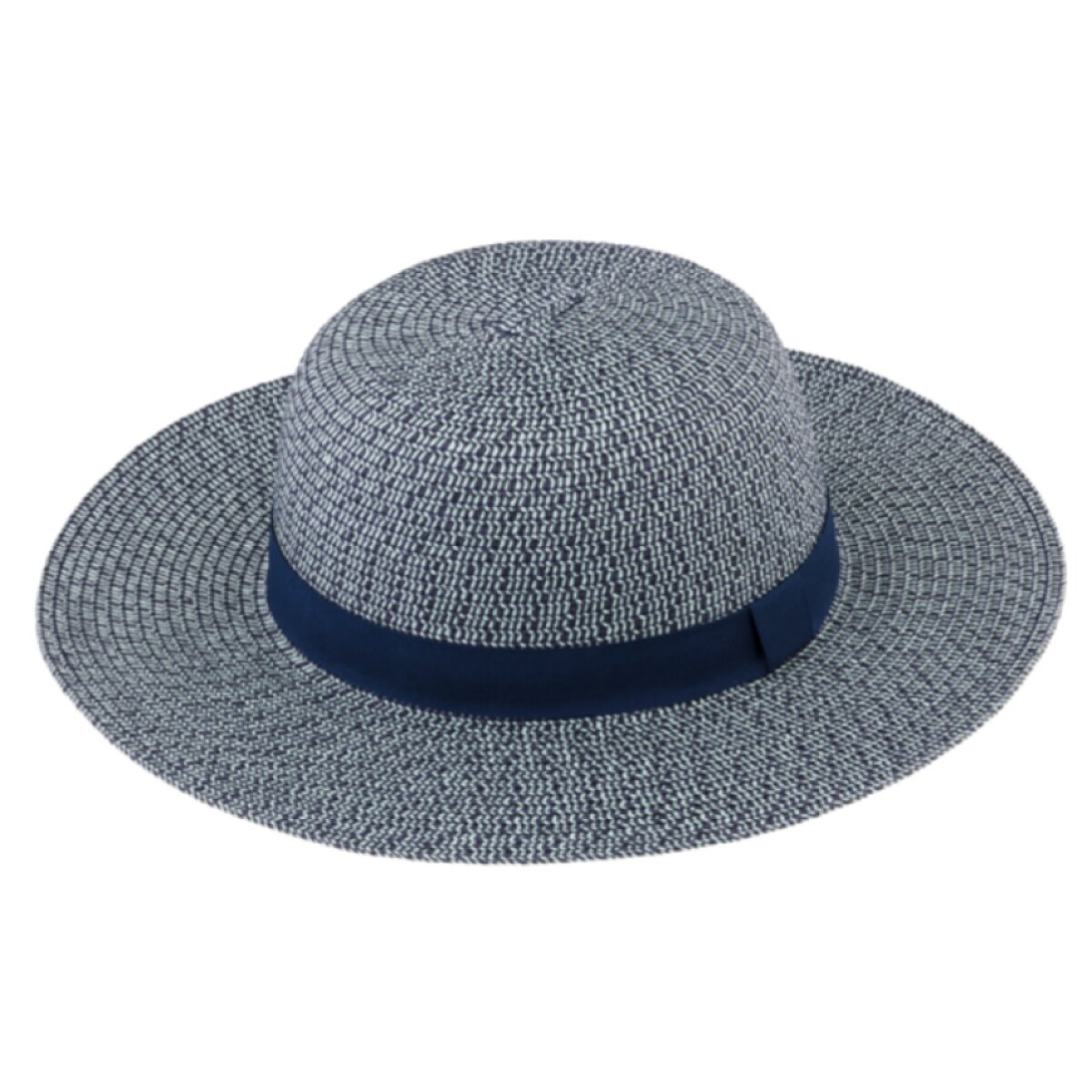 Klasický dámský slaměný klobouk Fiebig - Brim Hat Navy Blue