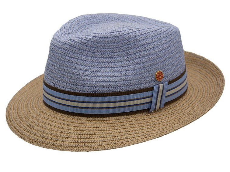 Dvoubarevný nemačkavý letní klobouk Fedora Mayser Maleo