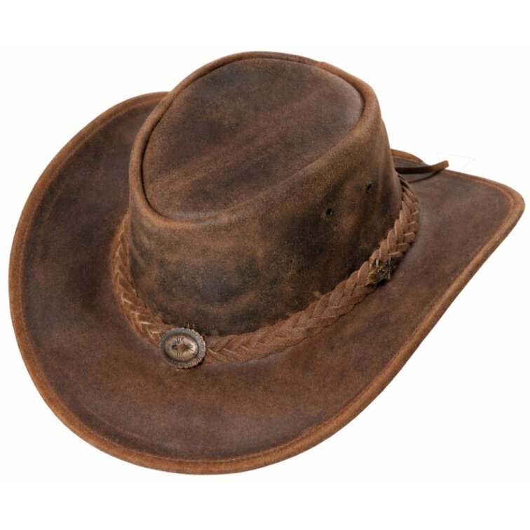 Kožený western klobouk - Crazy Horse