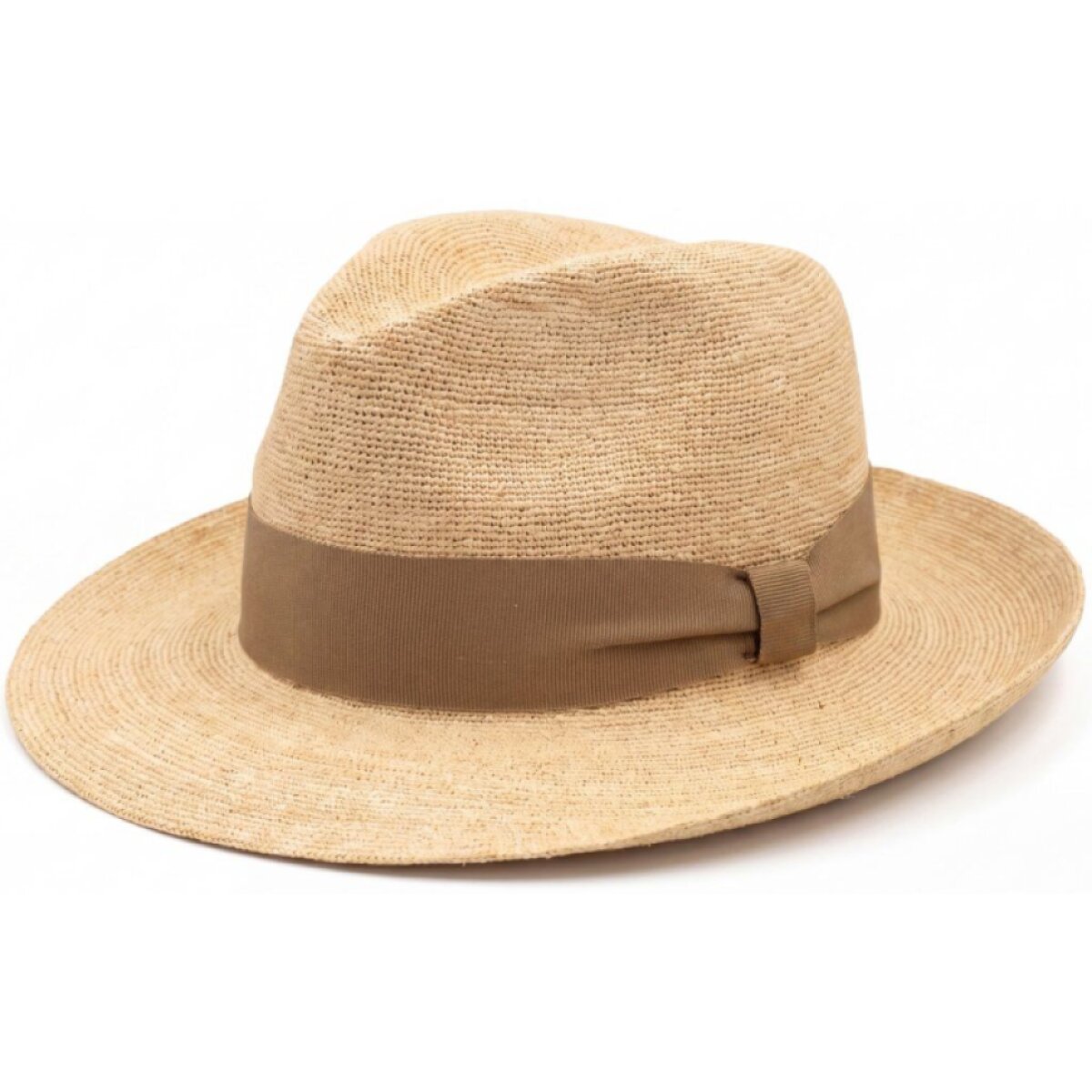Slaměný klobouk s béžovou stuhou - Bogart Beis Extrafino