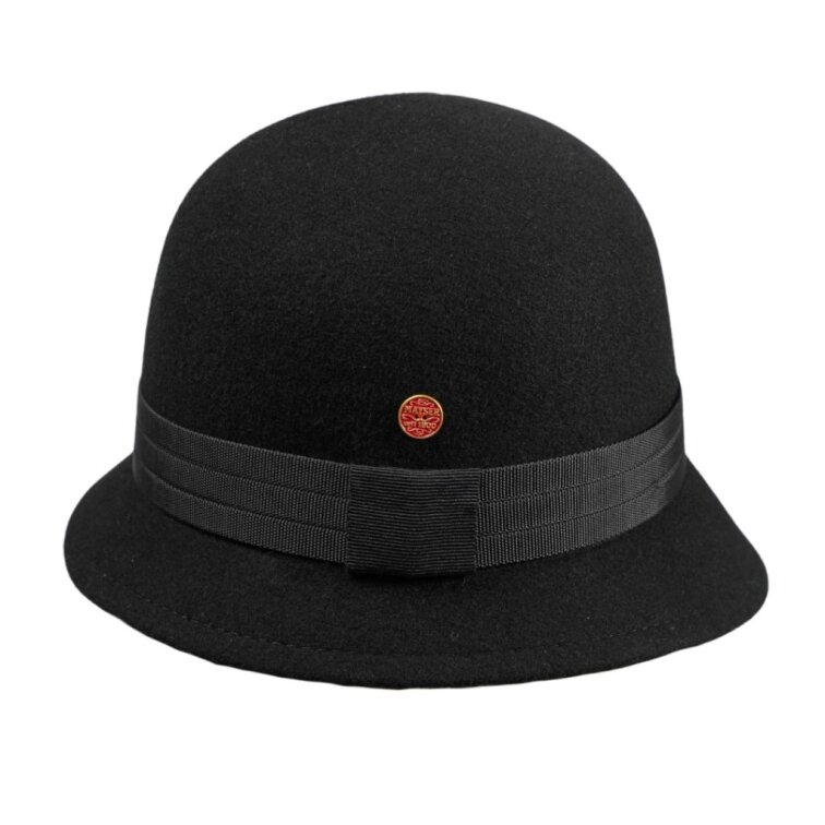 Dámský černý Cloche klobouk - Patricia