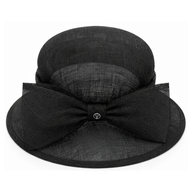 Elegantní černý klobouk s mašlí od Loevenich