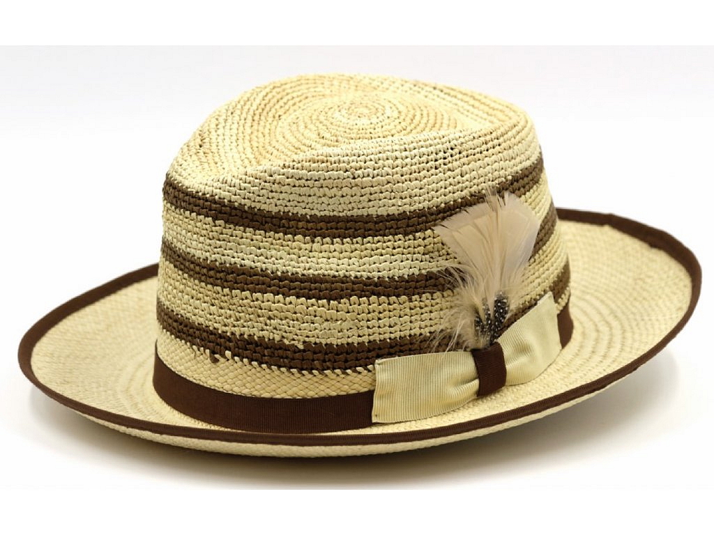 Dvoubarevný panamský klobouk fedora od Marone