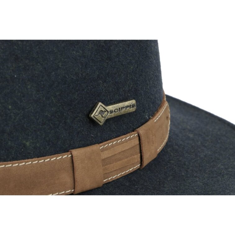 Australský tmavě šedý klobouk vlněný - PAXTON