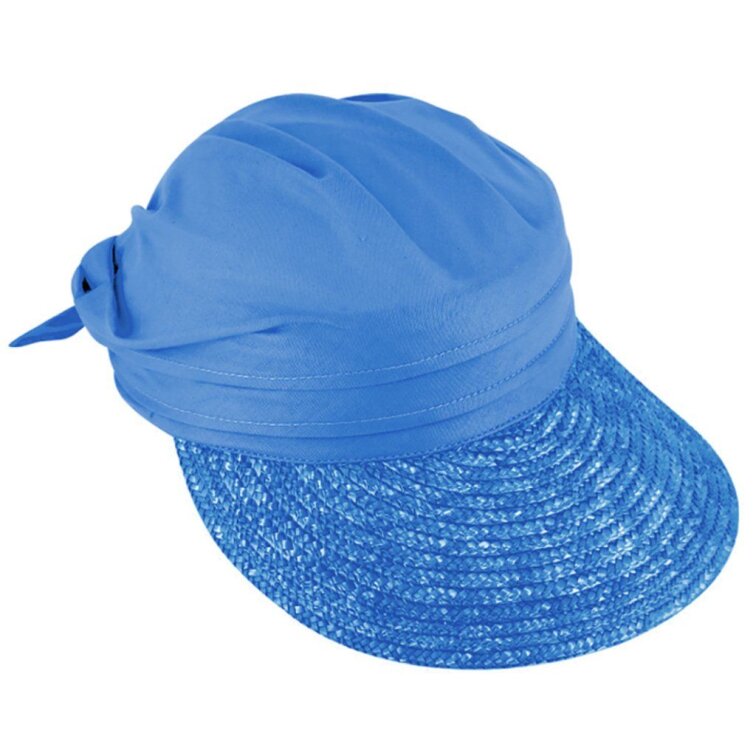 Dámský modrý letní kšilt s látkovou korunou od Fiebig