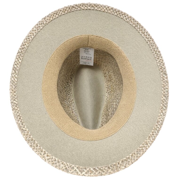 Letní fedora klobouk z mořské trávy s UV ochranou