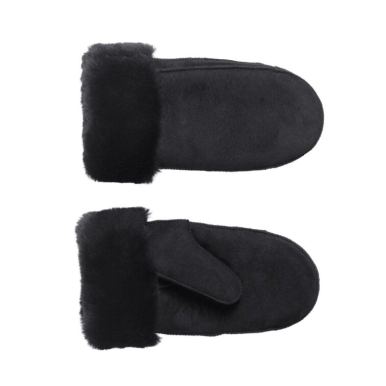 Černé luxusní palčáky z ovčí kůže - Fiebig