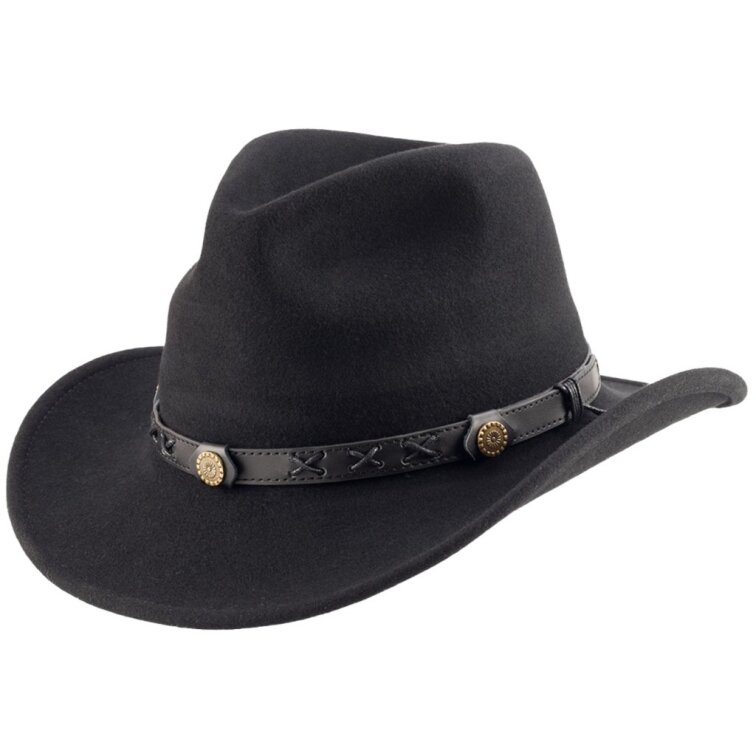 Australský černý klobouk vlněný - MACKAY