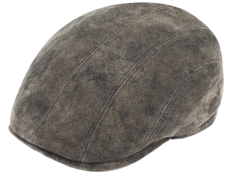 Pánská kožená bekovka s podšívkou - kožená bekovka taupe