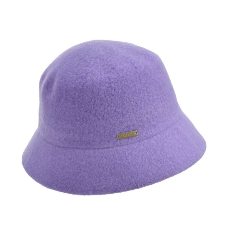 Bucket hat - zimní fialový vlněný klobouček - Seeberger