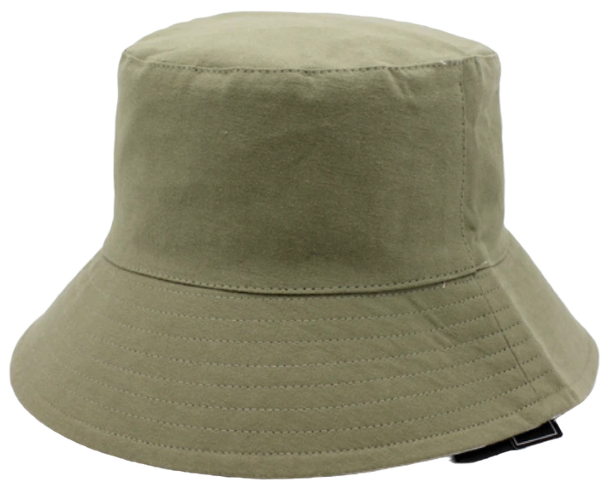 Oboustranný bavlněný bucket hat khaki
