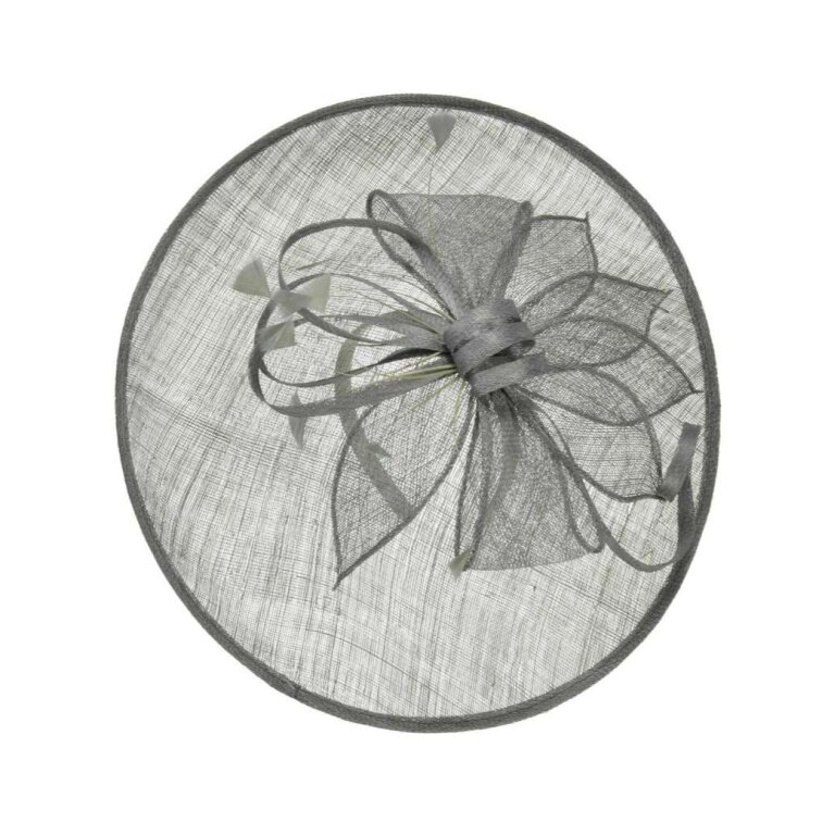 Fascinátor šedo zelený - ozdoba do vlasů